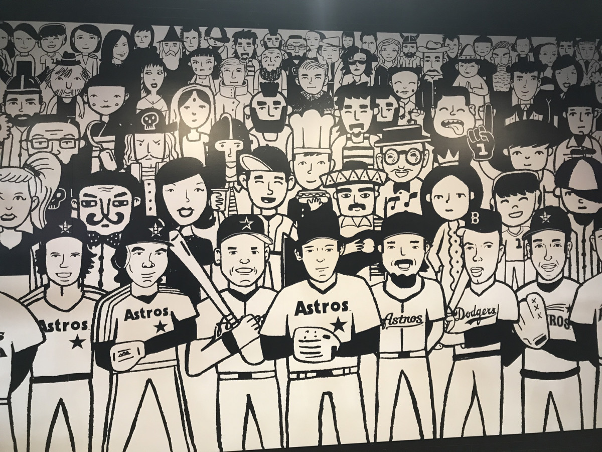 Astros Minute Maid park center field Torchy's Tacos mural