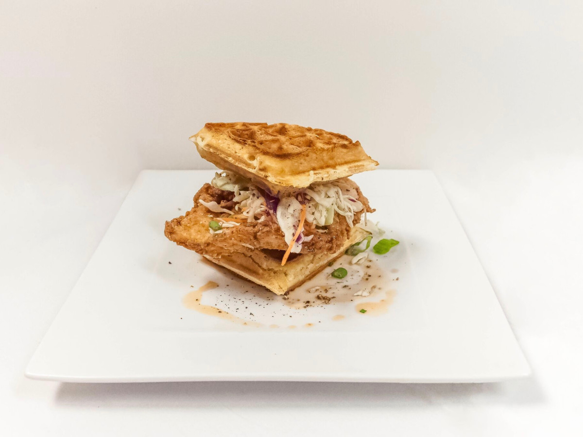 Krisp Bird & Batter waffle sandwich