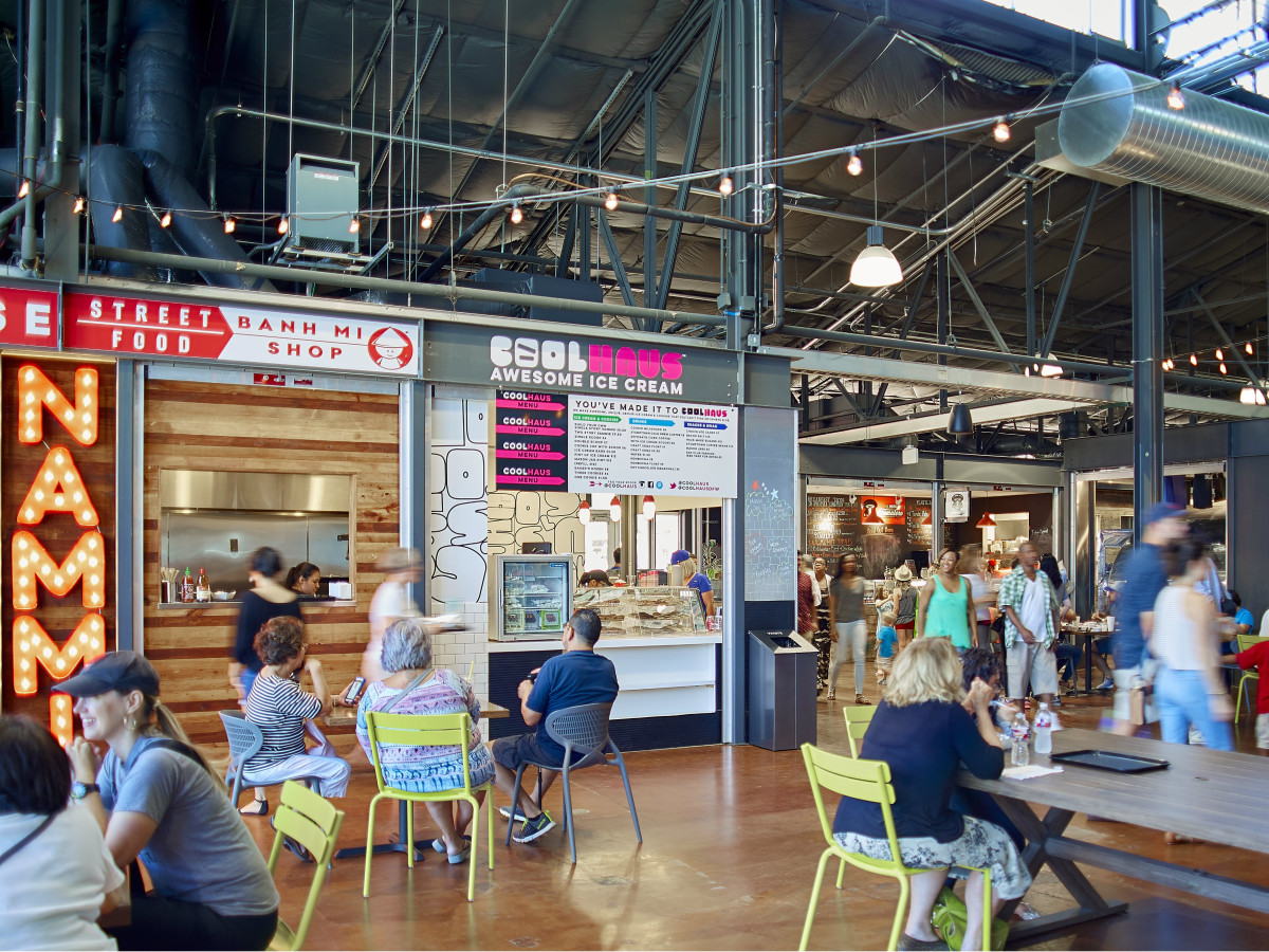 The Market food hall at Dallas Farmers Market