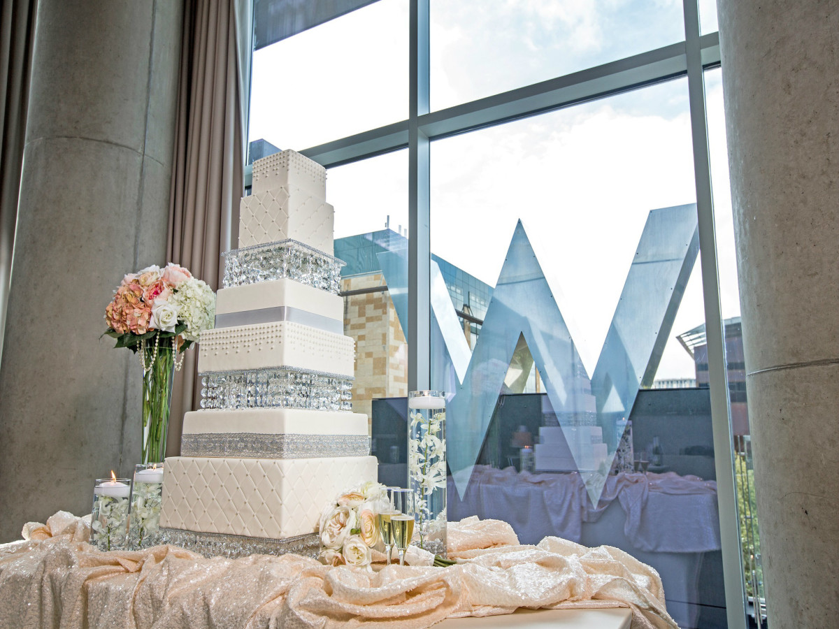 Wedding cake at W Austin