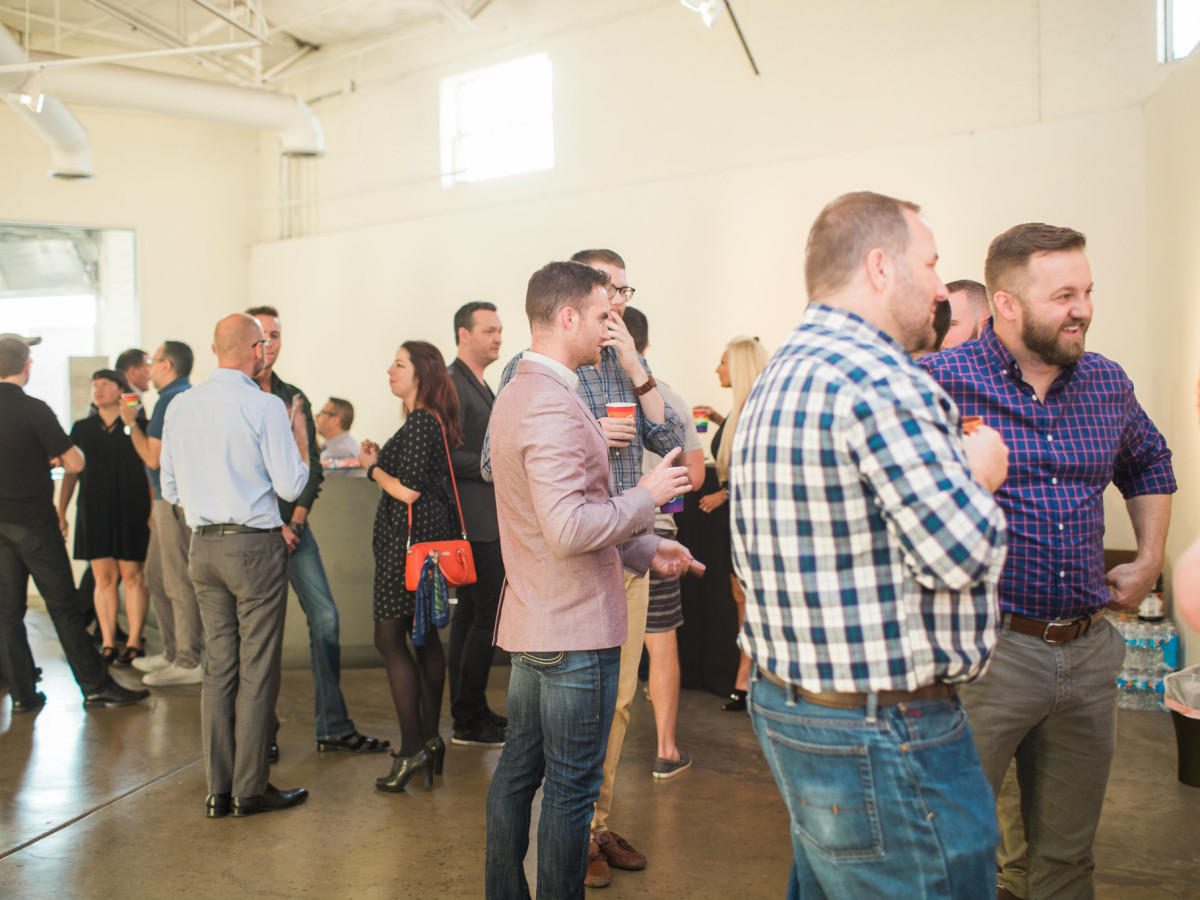 Guests mingling at YPAC fundraiser