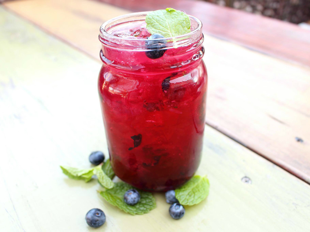 Mash'D San Antonio Blue Moon Mojito moonshine cocktail