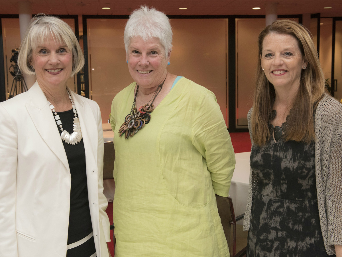 Women in Leadership luncheon LBJ Future Forum May 2016 Carolyn Wright, Mary-Ellen Thomas Susan Palombo