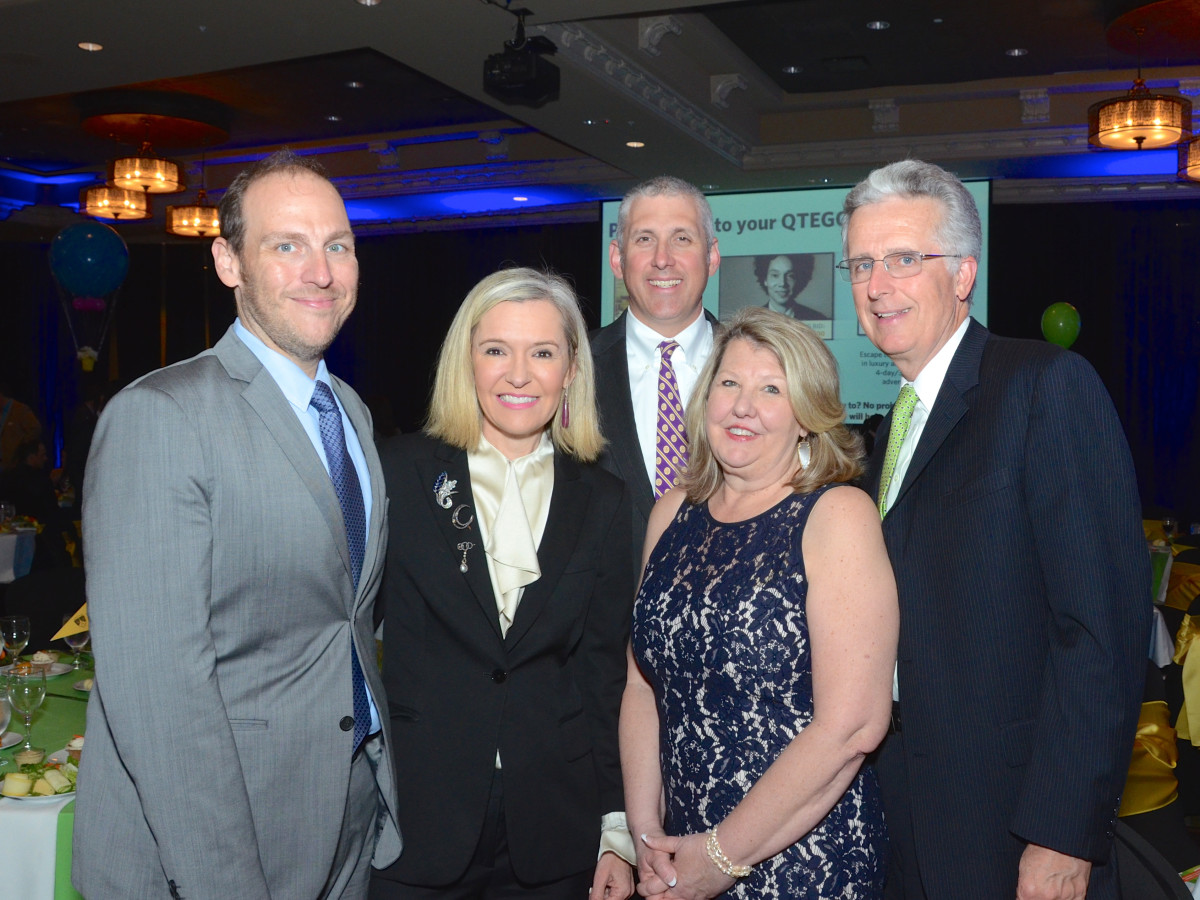 KIPP Houston dinner 4/16, A.J. Brass, Katie Brass, Andrew Martire, Jenny Moore, Tom Moore