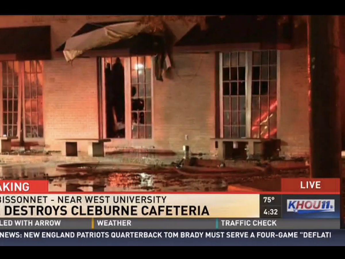 Cleburne Cafeteria Fire