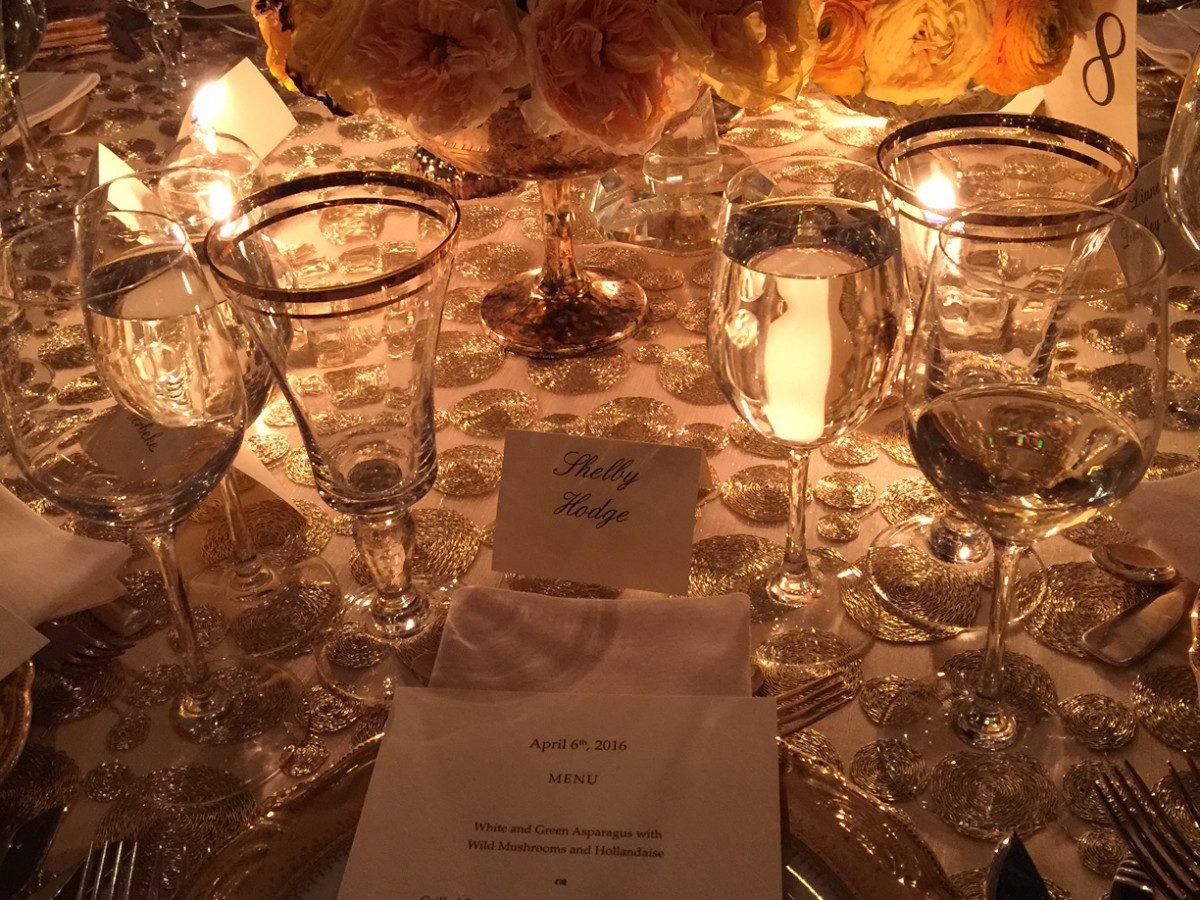Van Cleef & Arpels party, April 2016, table setting