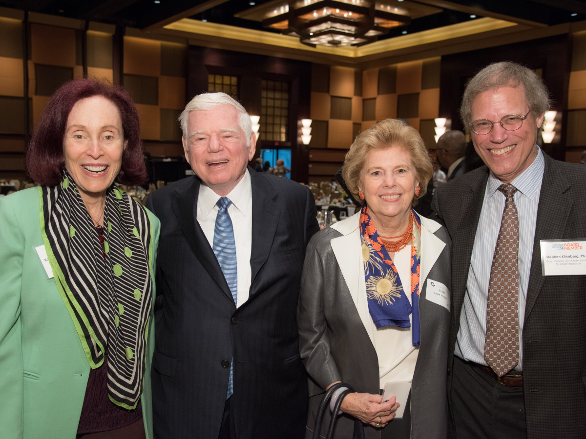 Center for Houston's Future luncheon, March 2016, Karen Otazo Hofmeister, Eugene Vaughan, Susan Vaughan, Stephen Klineberg
