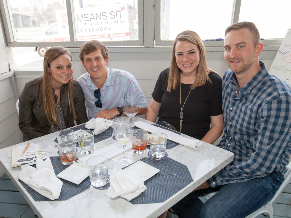 Durham House brunch, March 2016, Melinda Sisk, Dylan Koonce, Kelly Bronson, Evan Bronson