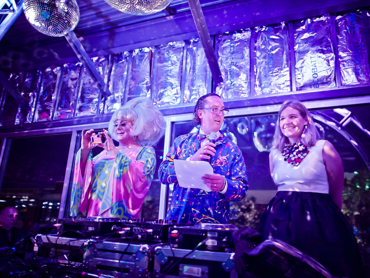 The Paint Ball, Feb. 2016, Lady Bunny, Harry McMahan, Marci Dallas
