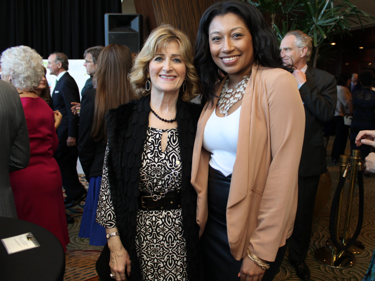Neighborhood Centers luncheon, Feb. 2016, Nancy Nunnery, Tanisha Ramey