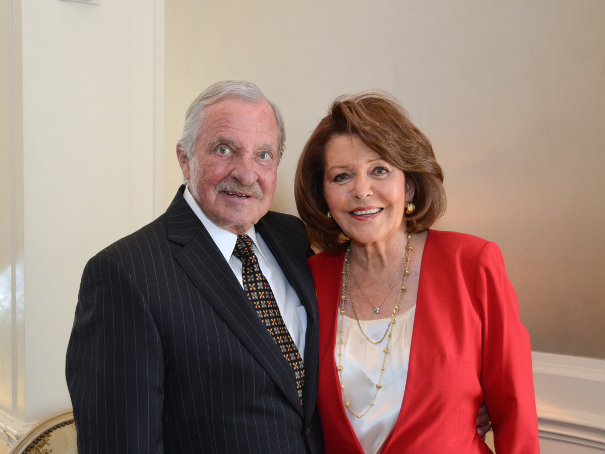 The Center luncheon, Feb. 2016, Jim Woods, Jeanette Woods