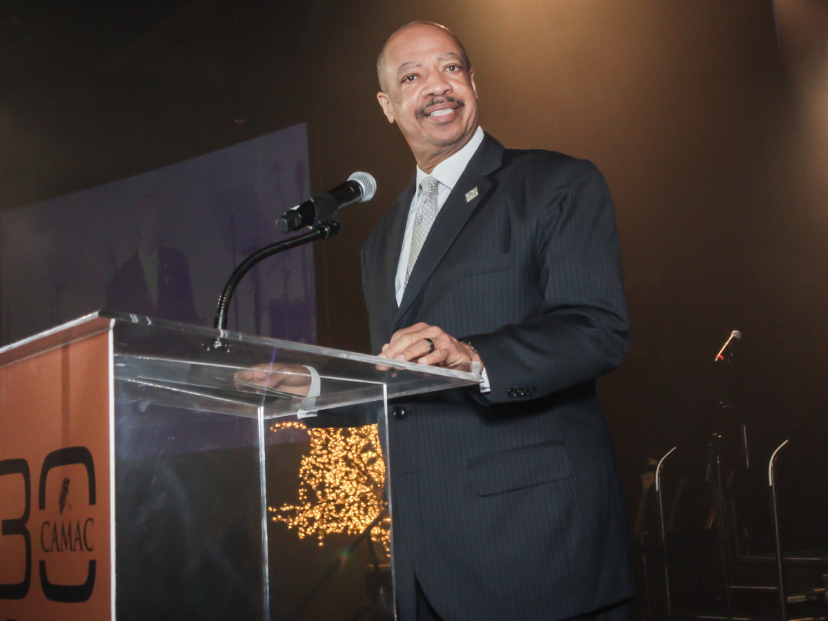 CAMAC 30th anny gala, Jan. 2016, TSU president John M. Rudley