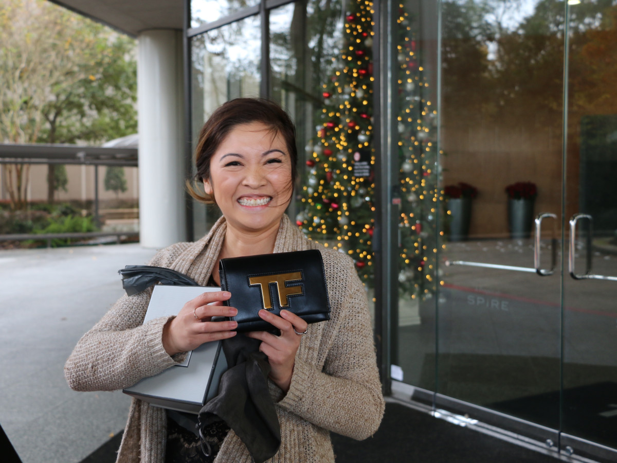 Uber holiday promotion Tom Ford clutch