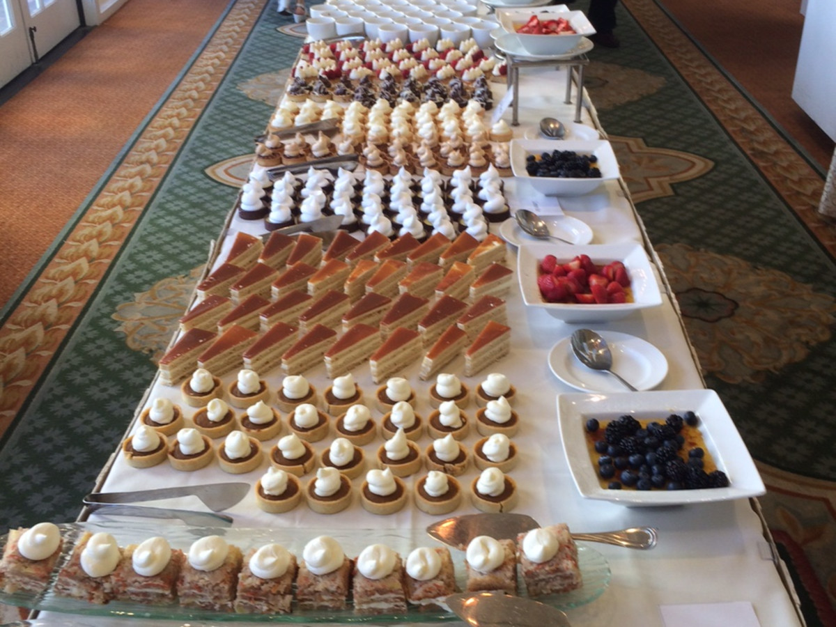 Desserts at Hotel Galvez Sunday brunch