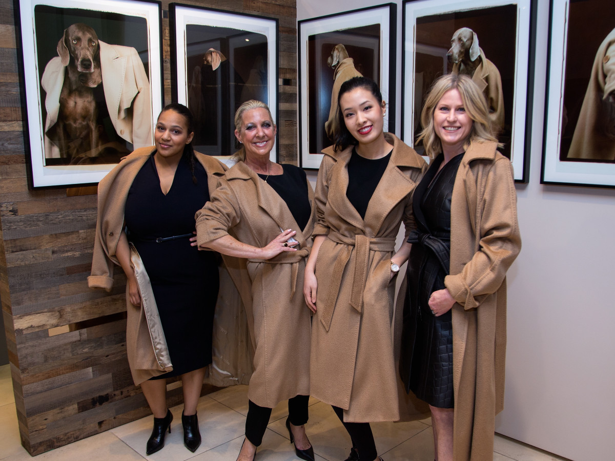Max Mara William Wegman event Kate Grayson, Lora Chivers, Kimberly Luu, Kelly Kavaler