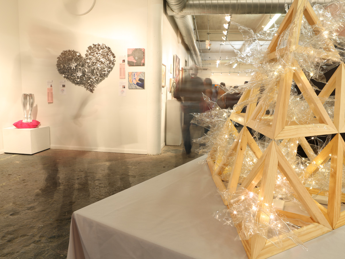 Over 500 pieces of artwork and jewelry were available for bid at Art on the Avenue