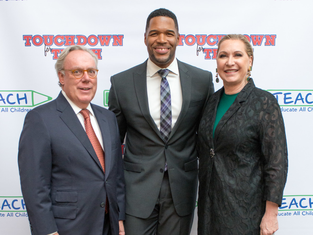 News, Shelby, TEACH dinner, NOv. 2015, Mike Linn, Michael Strahan, Carol Linn