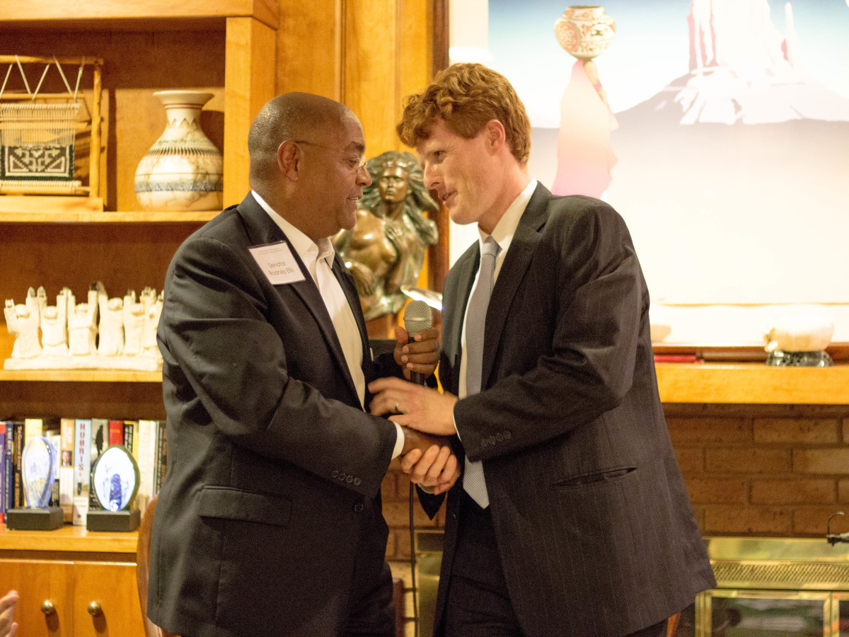 Rodney Ellis and Joe Kennedy III at Texas Civil Right Project fundraiser