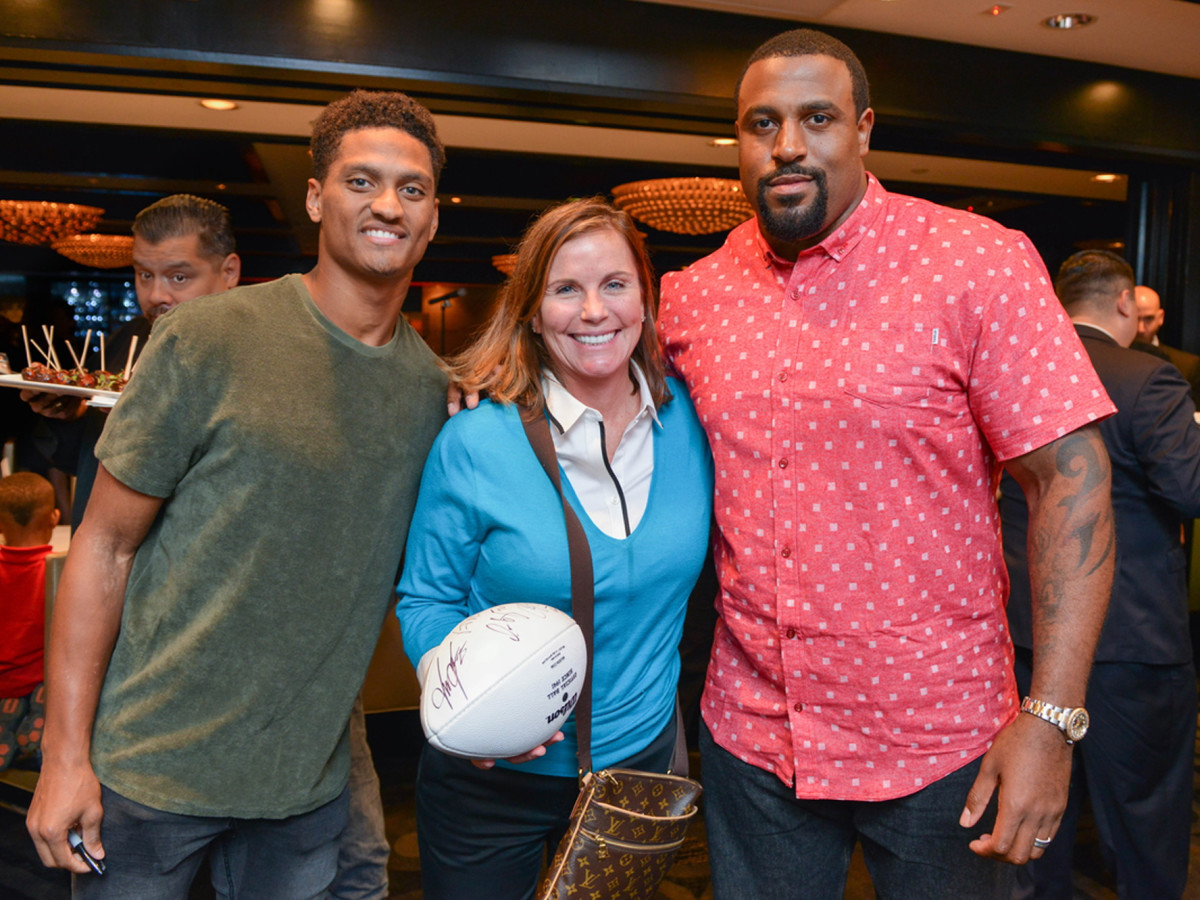 Arian Foster charity dinner Morton's Kevin Johnson, Kerry McDonough, Duane Brown