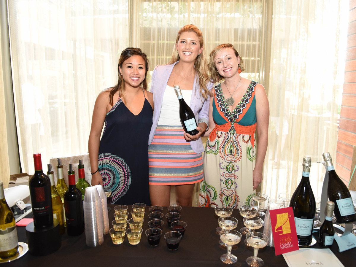 News, Shelby, Curry Crawl , June 2015,Kristine Padua, Catherine Chambers and Jen Simpson