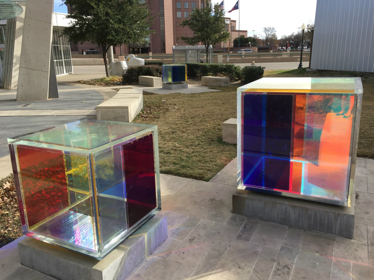 Synchronicity light receptors sculpture by Margo Sawyer