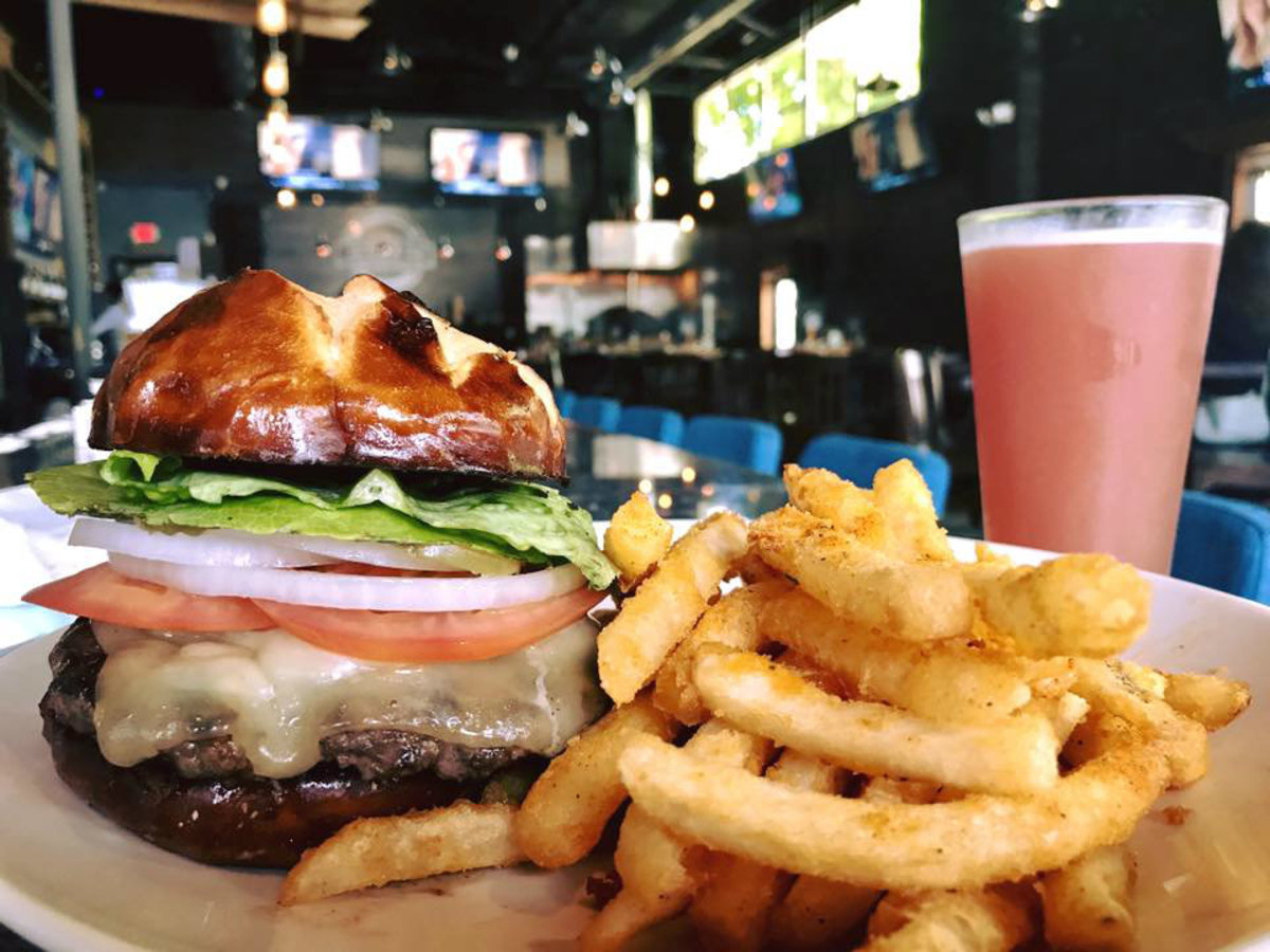 Burger and fries