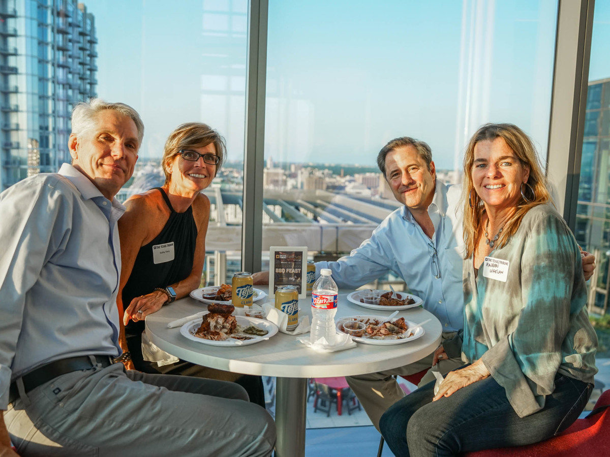 Texas Tribune Festival 2017 BBQ Feast at Google Patrick Terry Kathy Terry Sam Johnson Maureen Whalen