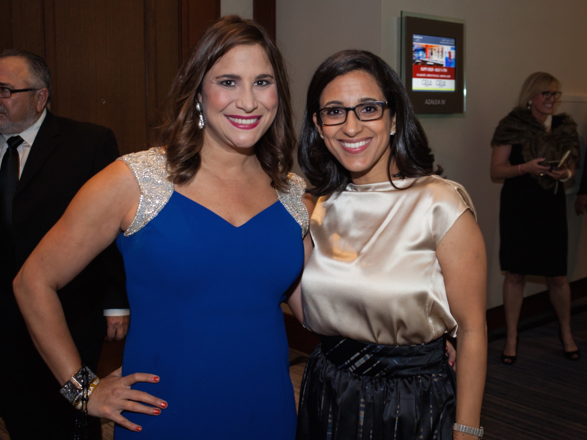 Elijah Rising gala co-chair Jacqueline Smooke and Executive Director of Crimestoppers Rania Mankarious