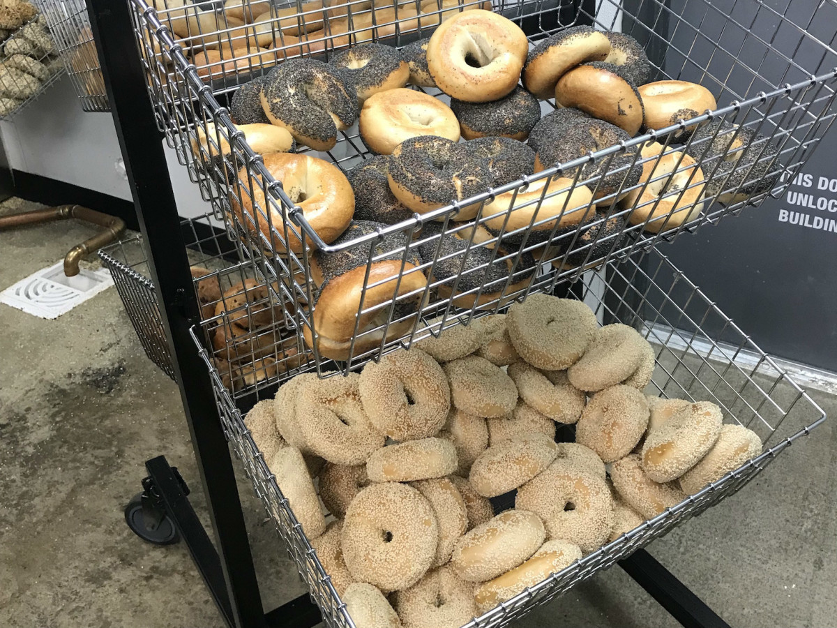 Golden Bagels & Coffee bagel basket