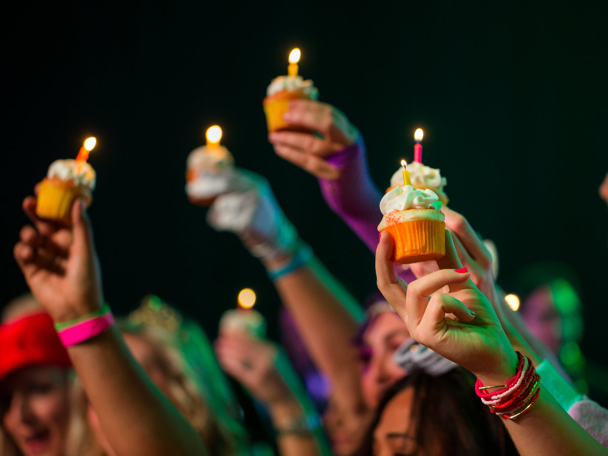 Lit cupcakes