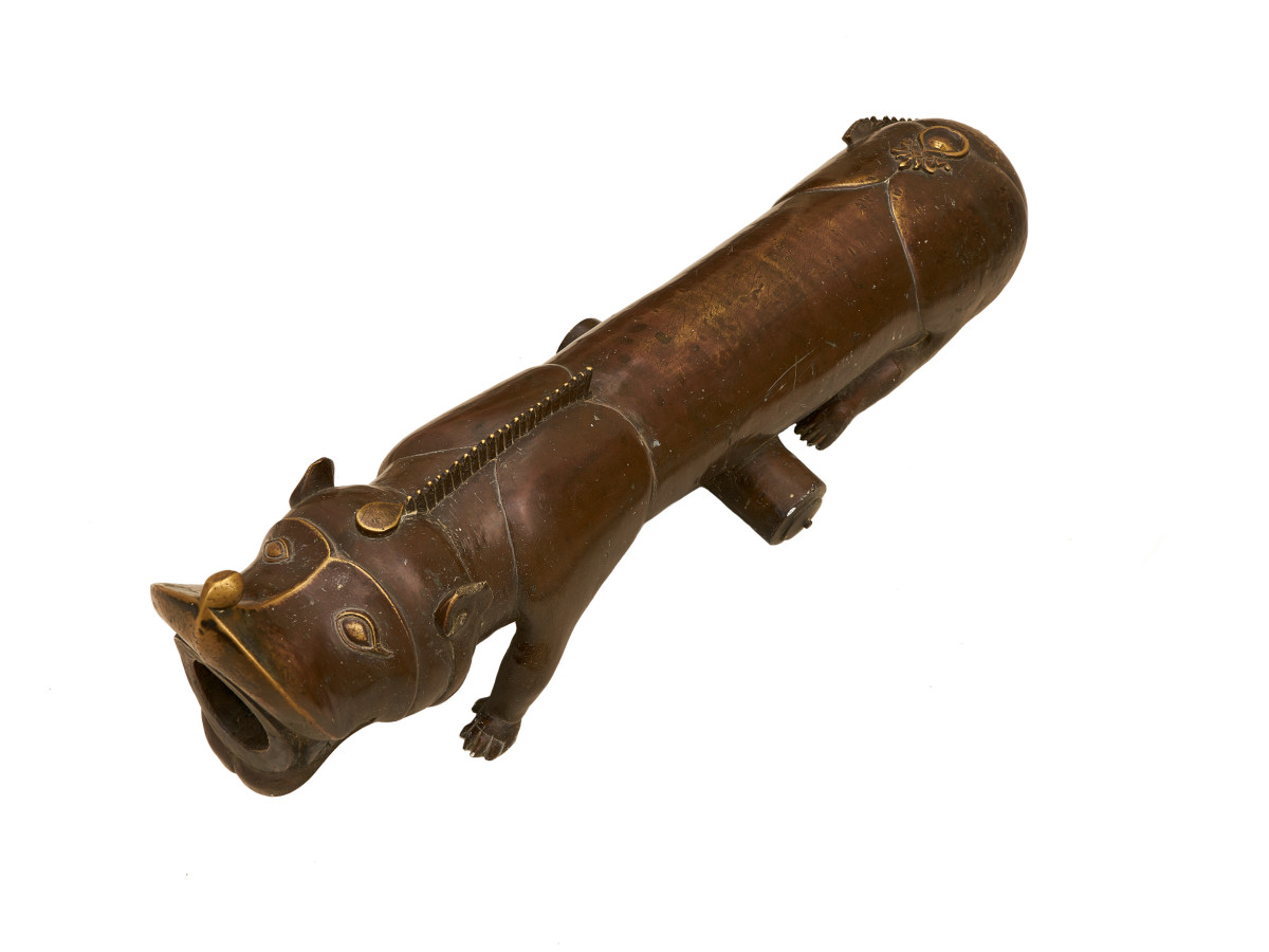 MFAH: Peacock in the Desert, Cannon in the Shape of a Makara