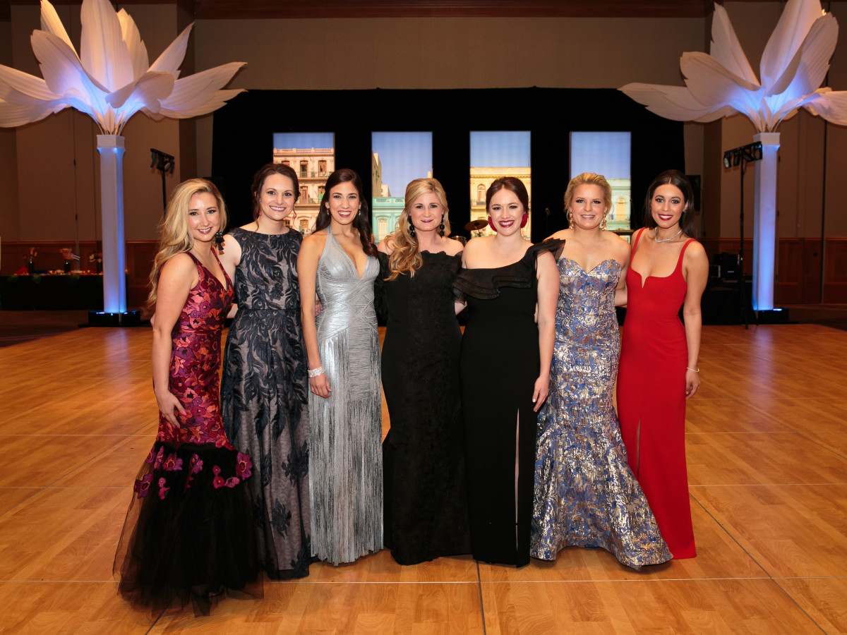 Savannah Thode, Amy Stone, Kay Hitzelberger, Meredith Allen, Cari Euart, Alex Bjornnes, Emory Mckim, Slipper Club Havana Nights 2018