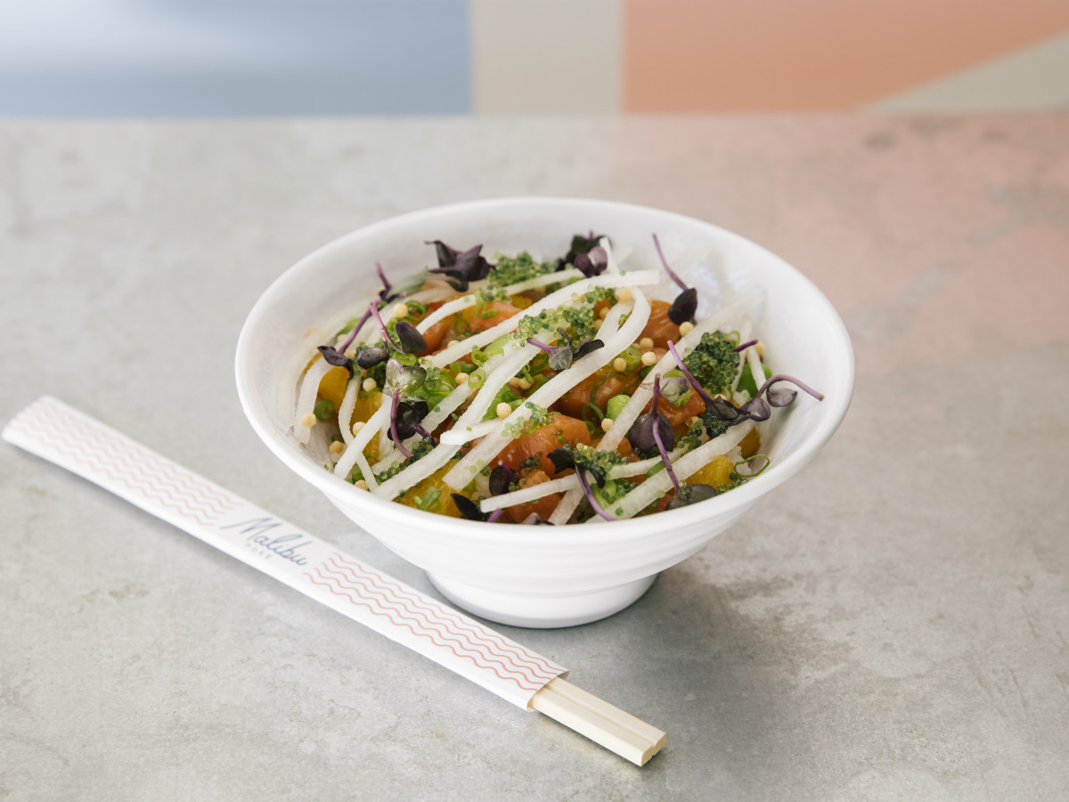 Malibu Poke ATX wasabi ponzu salmon