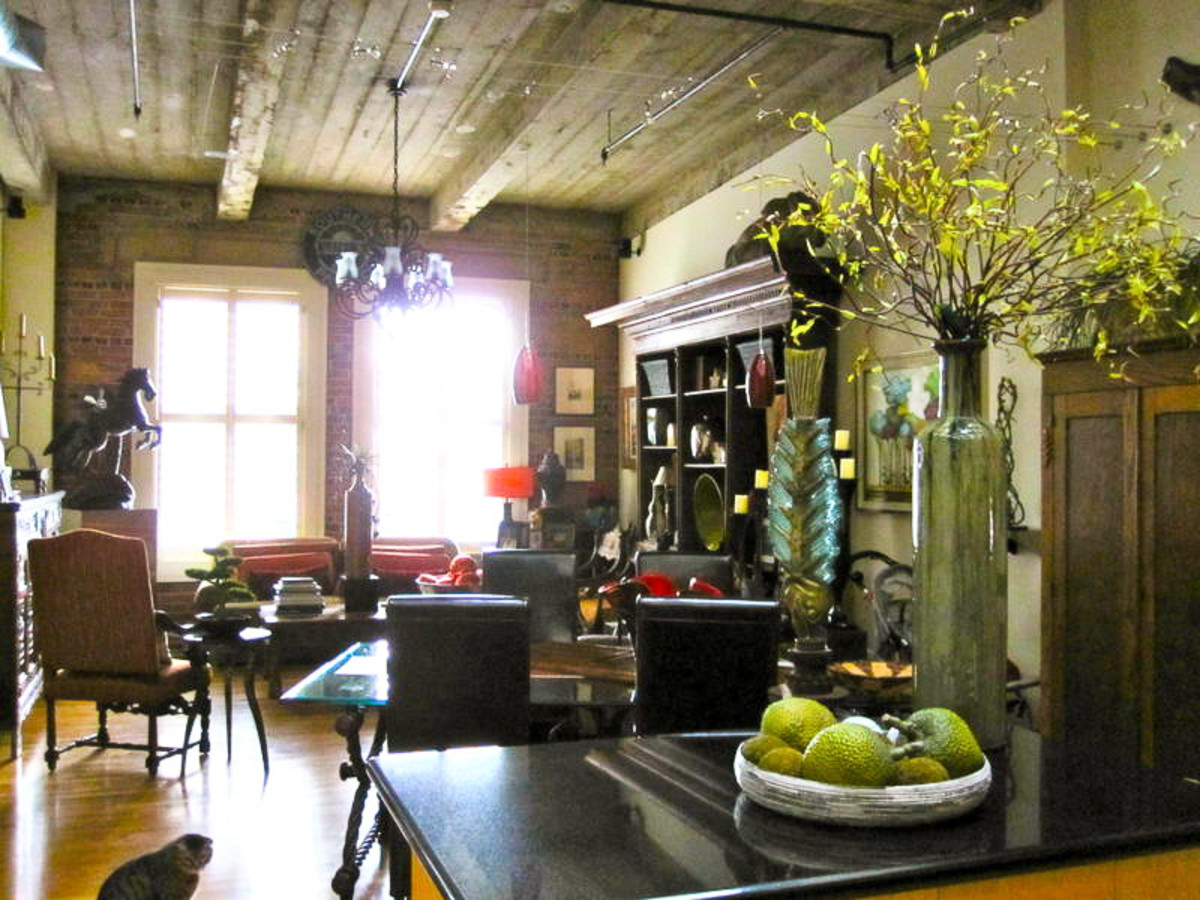 News_Redesigning Downtown_home tour_Bayou Lofts_living room