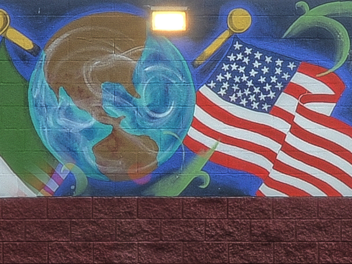 Por La Raza East Austin mural Holly neighborhood