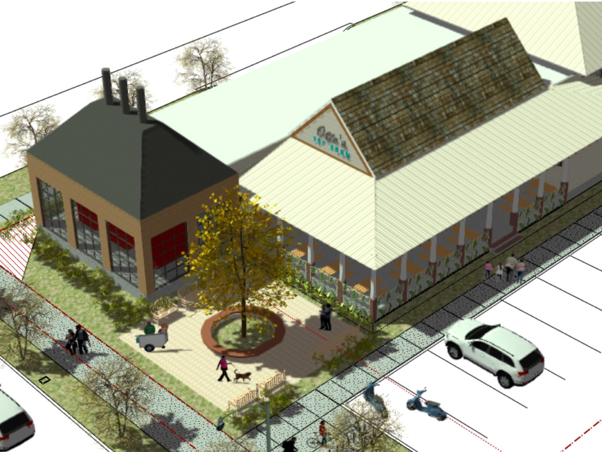 Otto's Barbecue Aerial rendering