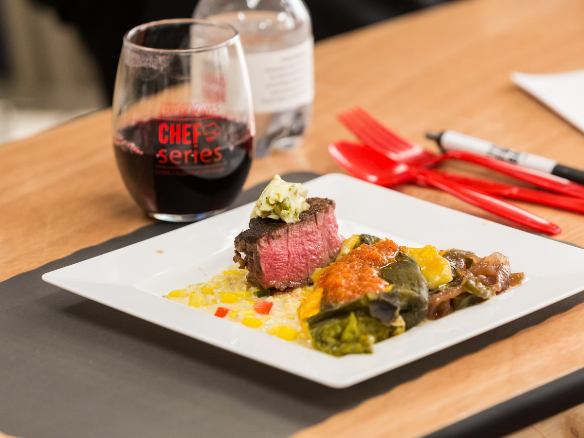 The pan-seared tenderloin filet, Empty Bowls Chefs series