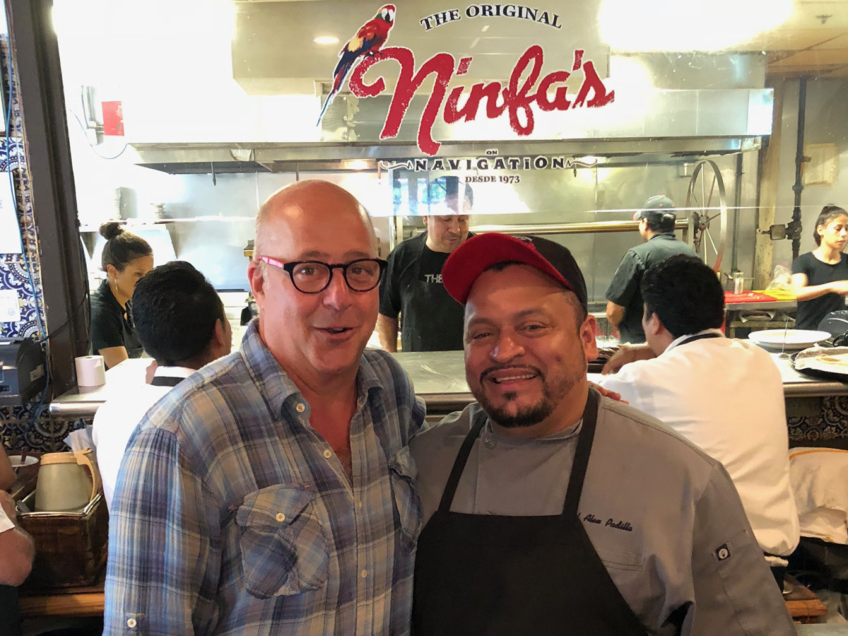 Andrew Zimmern Alex Padilla Ninfa's on Navigation