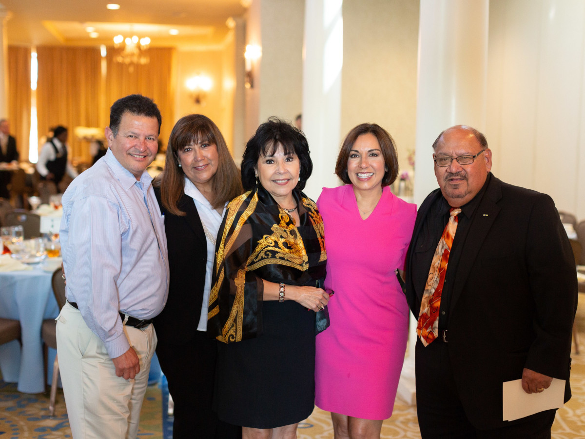 Luncheon guests with Deborah Ferguson