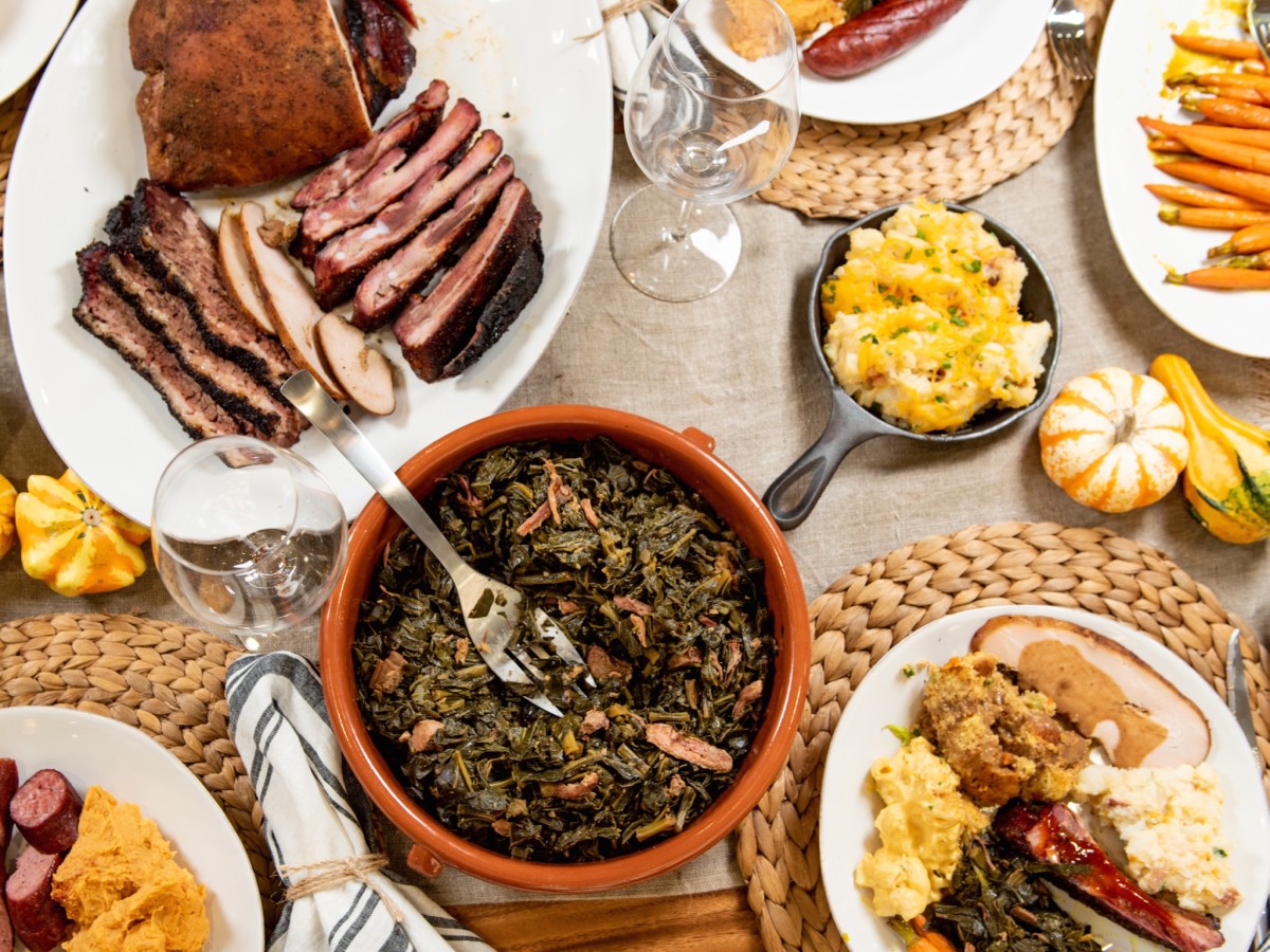 Feges BBQ Thanksgiving spread