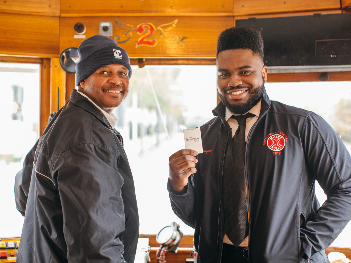 Frost pop-up on McKinney Avenue Trolley