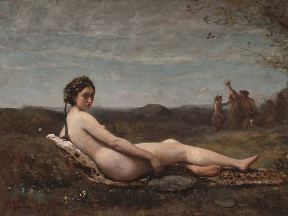 Camille Corot, The Repose, 1860, reworked c. 1865/1870, Oil on canvas