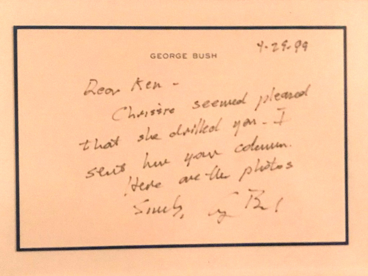 Hoffman President Bush handwritten note