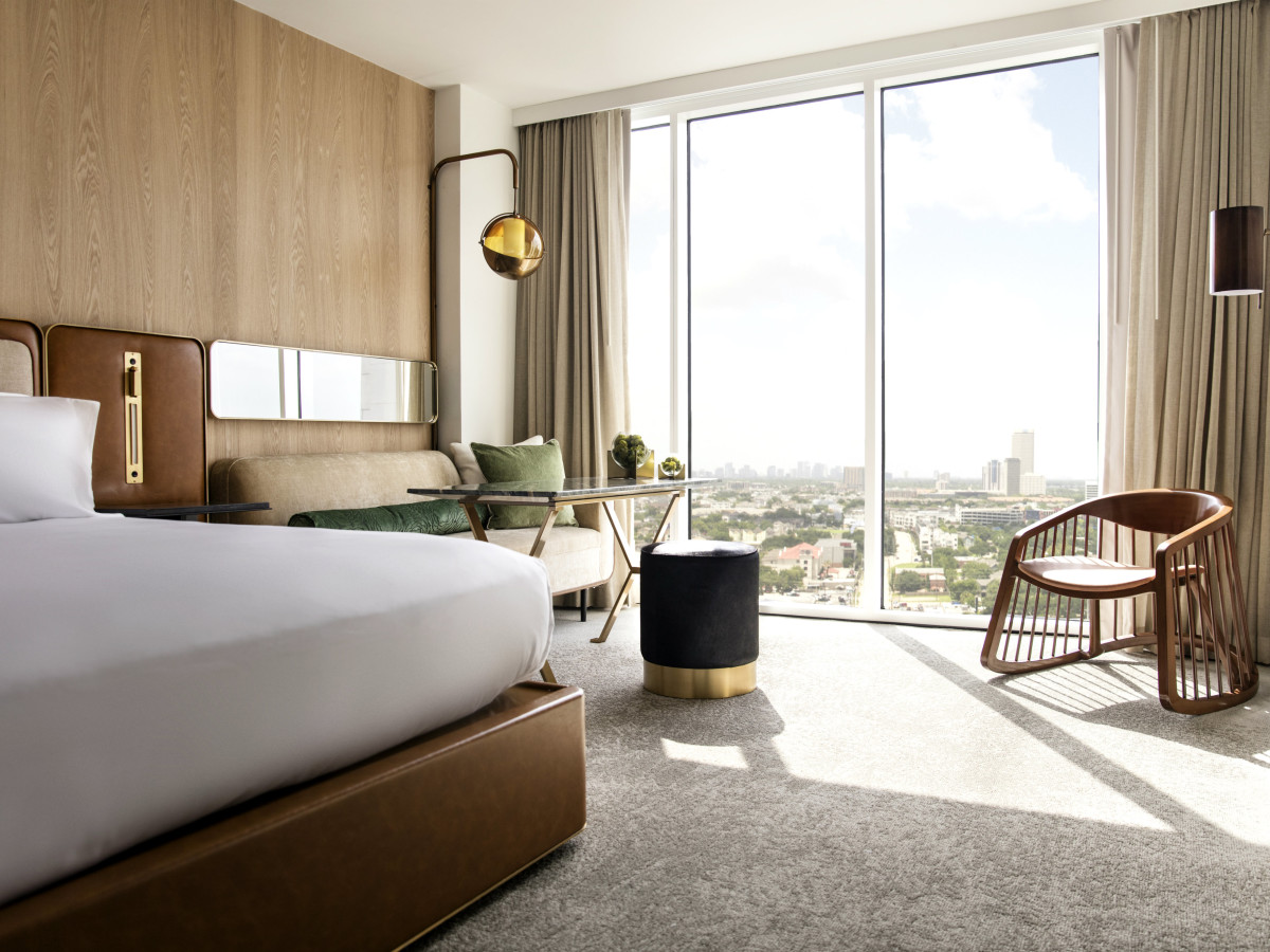 C. Baldwin Hotel Allen Center downtown Houston guestroom