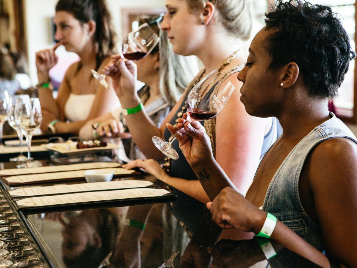 Pedernales Cellars winery wine tasting women