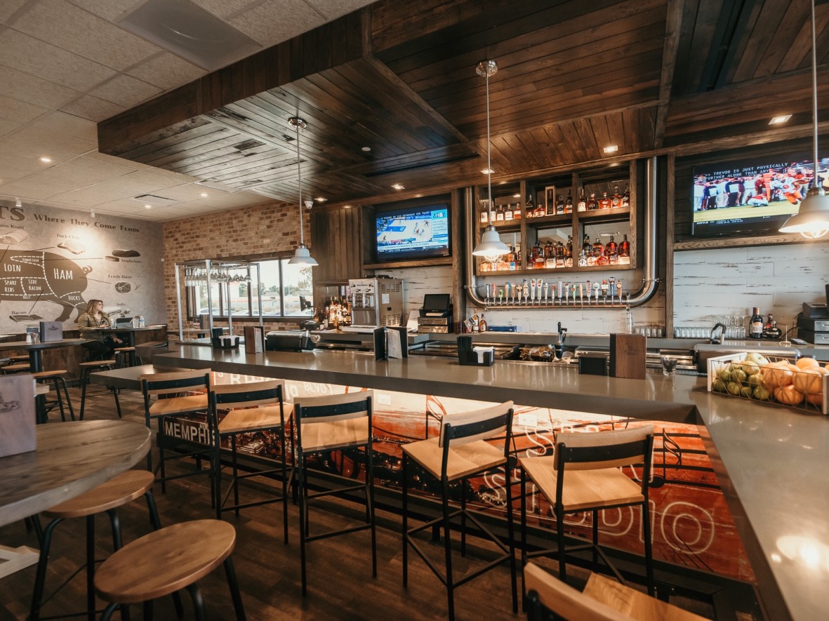 Corky's BBQ bar interior