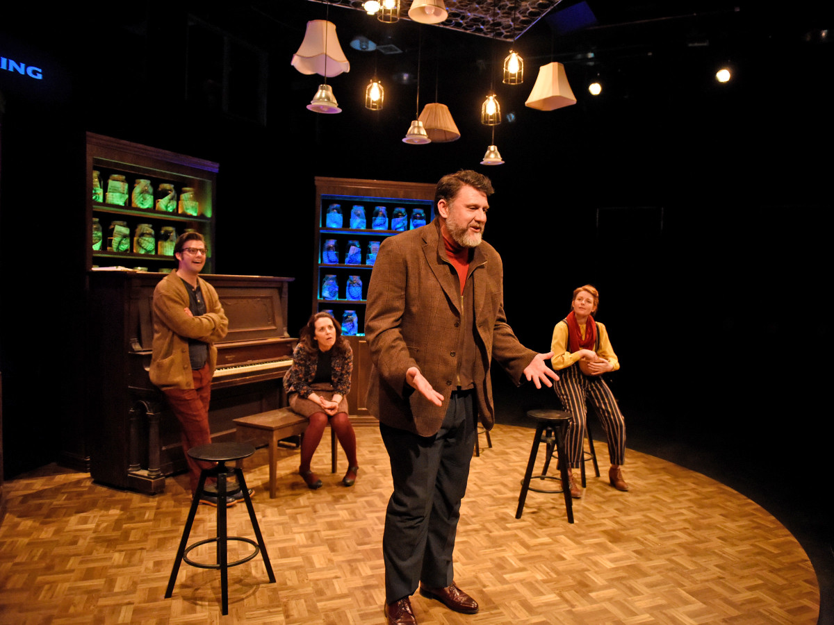 Drew Wall, Shannon McGrann, Thomas Ward and Natalie Hebert in Incognito at Second Thought Theatre