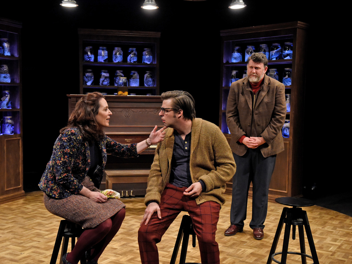 Shannon McGrann, Drew Wall and Thomas Ward in Incognito at Second Thought Theatre