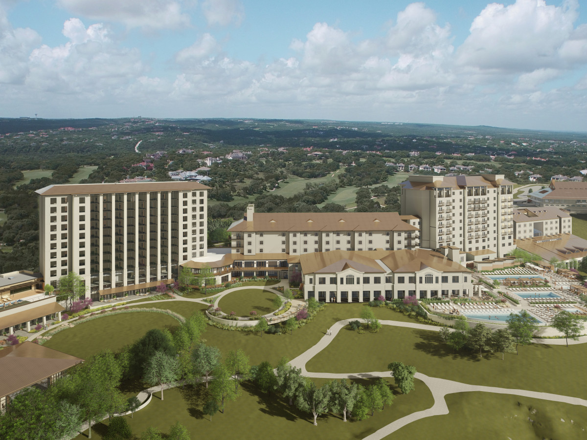 Exterior rendering of Omni Barton Creek Resot