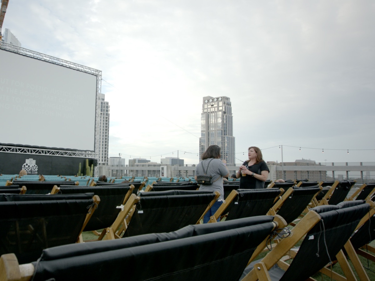Frost Houston pop-up Rooftop Cinema Club
